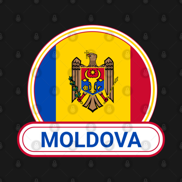 Moldova Country Badge - Moldova Flag by Yesteeyear