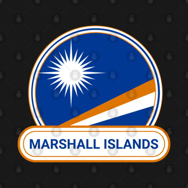The Marshall Islands Country Badge - The Marshall Islands Flag by Yesteeyear