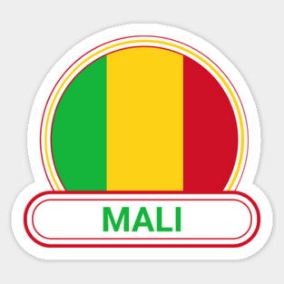 Mali Country Badge - Mali Flag Sticker