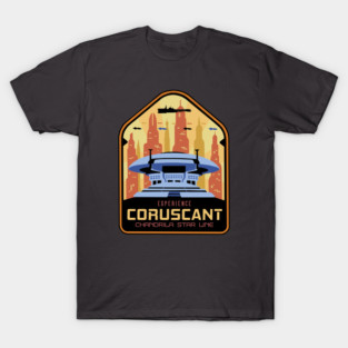 Coruscant - Chandrila Star Line Travel Poster T-Shirt T-Shirt