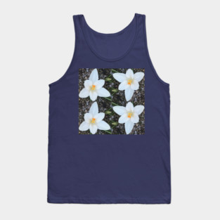 White Flowers Tank Top