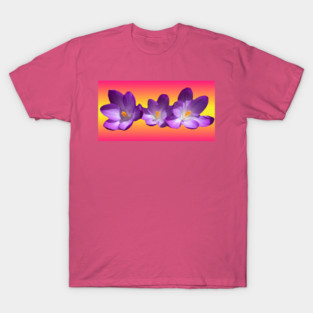 Tropical Sunset Flowers T-Shirt