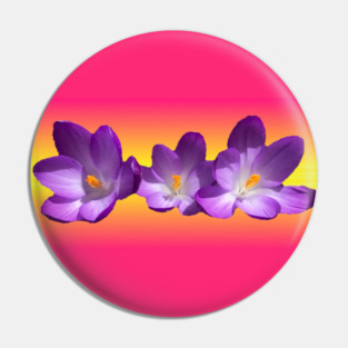 Tropical Sunset Flowers Pin