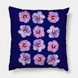 Pink and Purple Tropical Flowers 2 Pillow