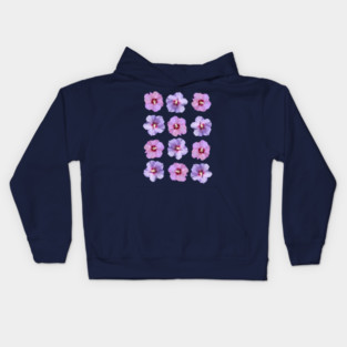 Pink and Purple Tropical Flowers 2 Kids Hoodie