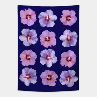 Pink and Purple Tropical Flowers 2 Tapestry