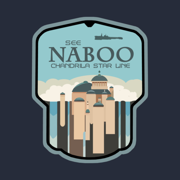 Naboo - Chandrila Star Line Travel Poster T-Shirt by Chandrila Connection
