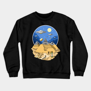 Alien Egyptian Pyramids Crewneck Sweatshirt