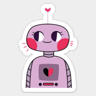 Miss Valentine Robot Sticker