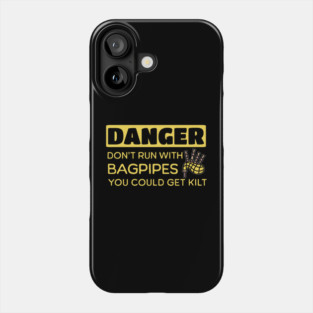 Danger Bagpipe Pun Phone Case
