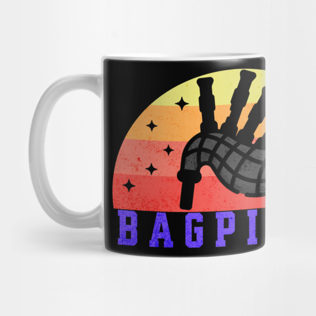 Retro Sunset Bagpiper by HolidayBug