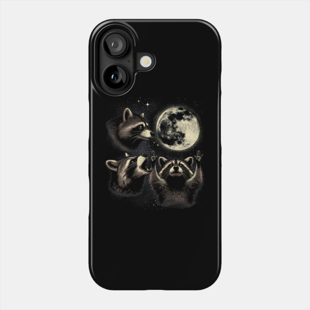 Moonlit Raccoon Trio Phone Case by GoshWow®