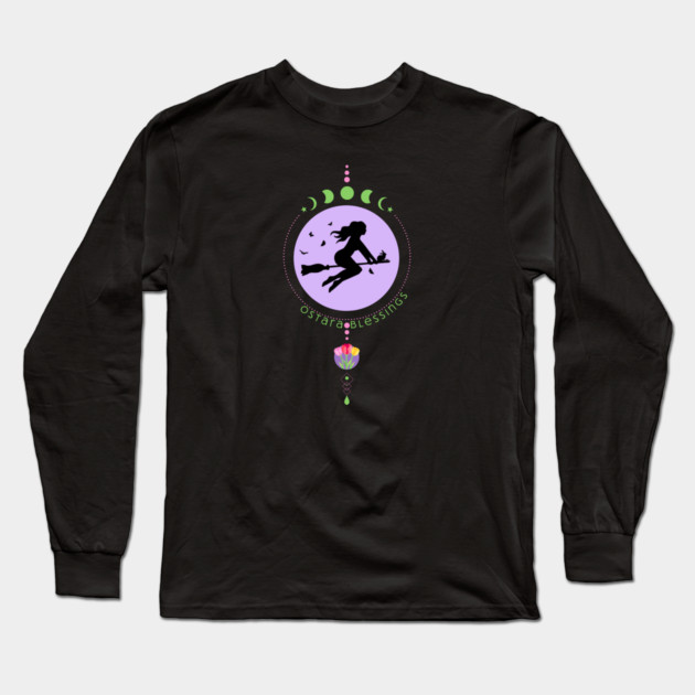 Ostara Blessings Witch Long Sleeve T-Shirt by HolidayBug