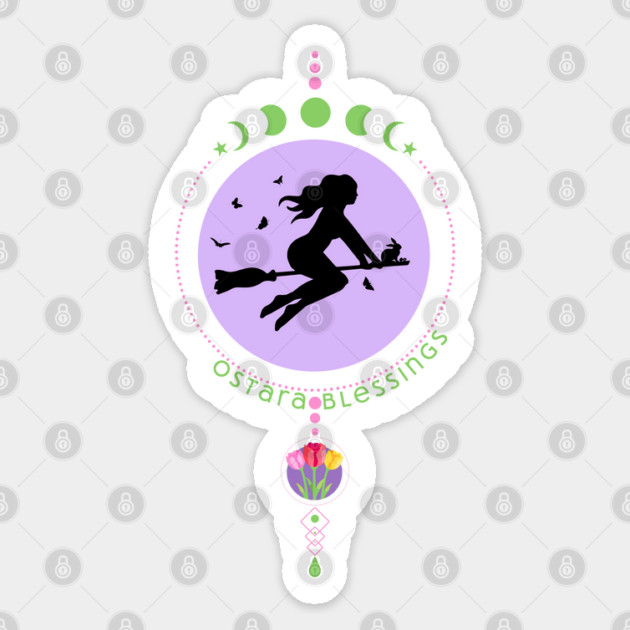 Ostara Blessings Witch Sticker by HolidayBug