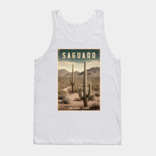 Saguaro vintage poster Tank Top