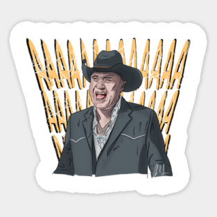 The Screaming Cowboy Sticker