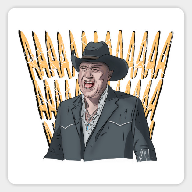 The Screaming Cowboy Magnet by 51Deesigns