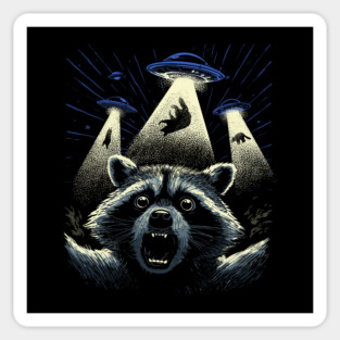 Cosmic Coon Conundrum Sticker