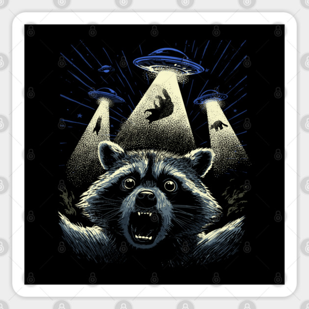 Cosmic Coon Conundrum Sticker by GoshWow®
