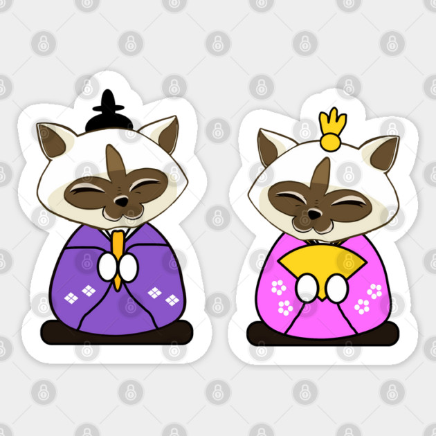 Hinamatsuri Siamese Cats Hina Ningyo Sticker by HolidayBug