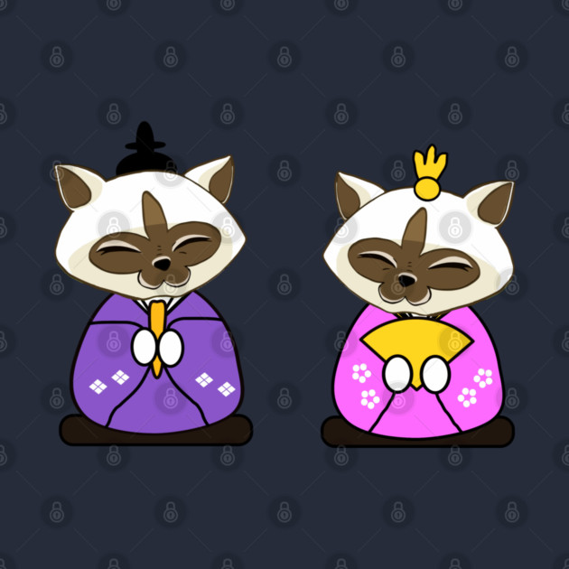 Hinamatsuri Siamese Cats Hina Ningyo by HolidayBug