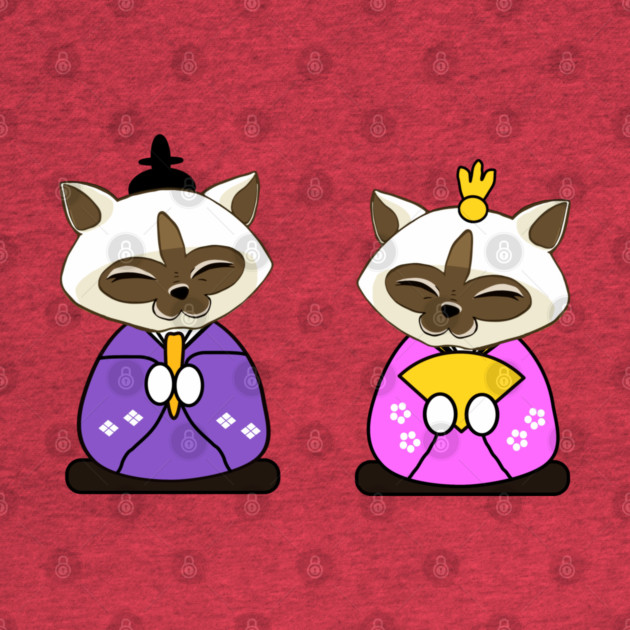 Hinamatsuri Siamese Cats Hina Ningyo by HolidayBug