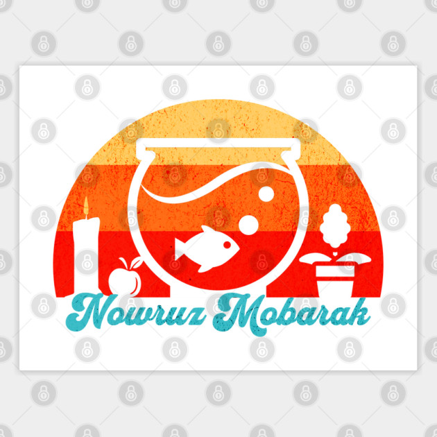 Retro Nowruz Mobarak Goldfish Sticker by HolidayBug