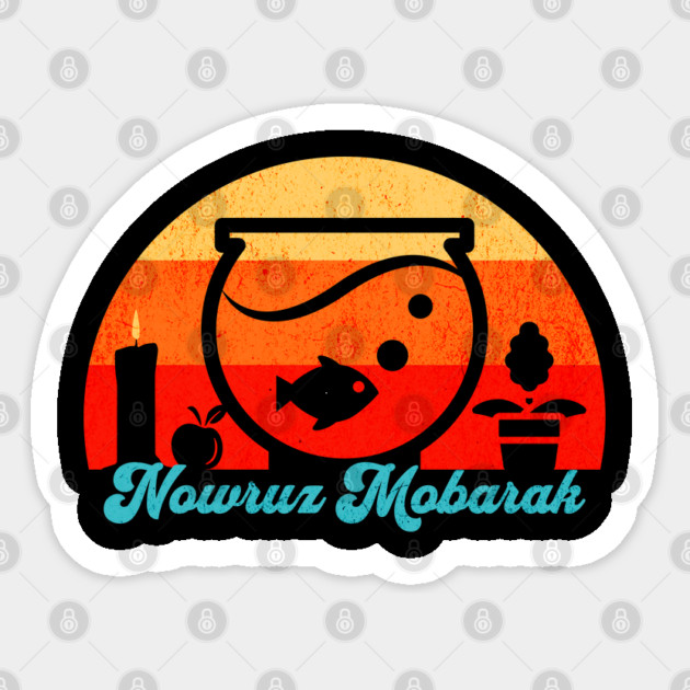 Retro Nowruz Mobarak Goldfish Sticker by HolidayBug