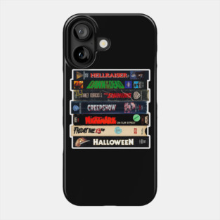 Vintage VHS Stack Horror Graphic Phone Case