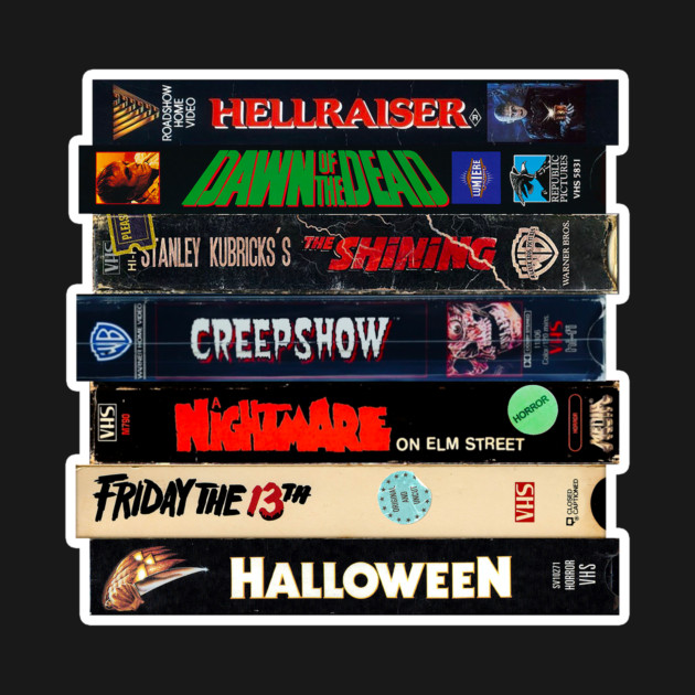 Vintage VHS Stack Horror Graphic by AtomicMadhouse