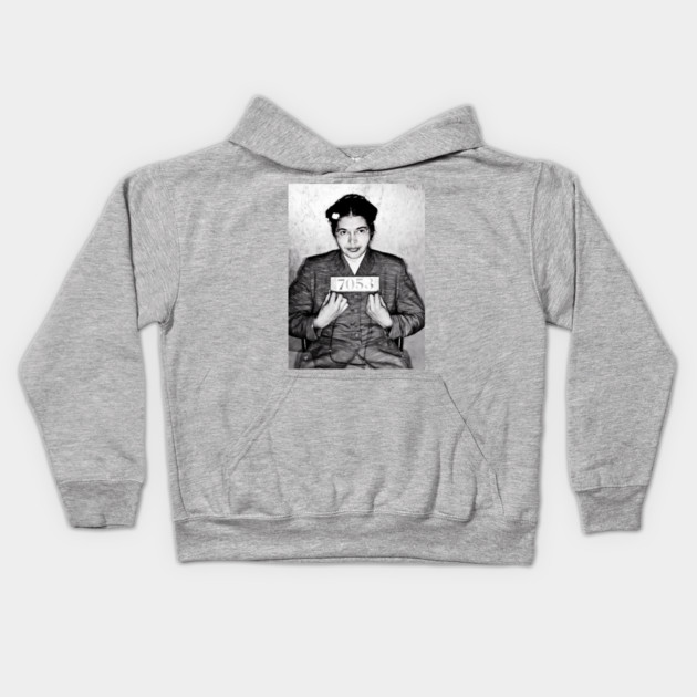 Rosa Parks Mug Shot Kids Hoodie by UrbanLifeApparel