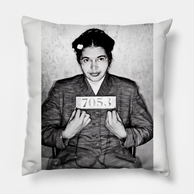 Rosa Parks Mug Shot Pillow by UrbanLifeApparel