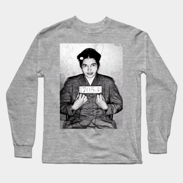 Rosa Parks Mug Shot Long Sleeve T-Shirt by UrbanLifeApparel