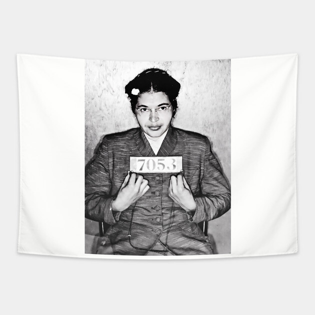 Rosa Parks Mug Shot Tapestry by UrbanLifeApparel