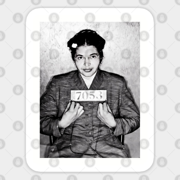 Rosa Parks Mug Shot Sticker by UrbanLifeApparel