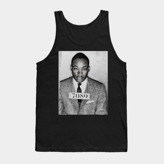 MLK Mugshot Tank Top by UrbanLifeApparel