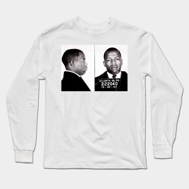 John Lewis Mug shot Long Sleeve T-Shirt by UrbanLifeApparel