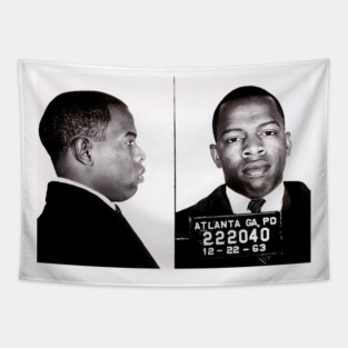 John Lewis Mug shot Tapestry