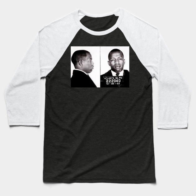 John Lewis Mug shot Baseball T-Shirt by UrbanLifeApparel