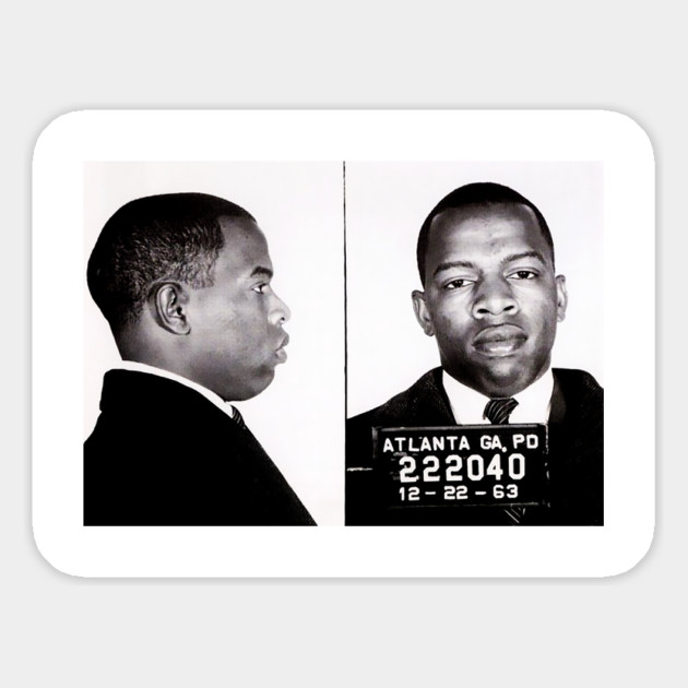 John Lewis Mug shot Magnet by UrbanLifeApparel