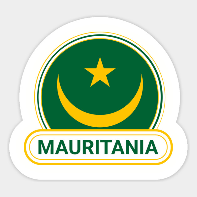 Mauritania Country Badge - Mauritania Flag Magnet by Yesteeyear