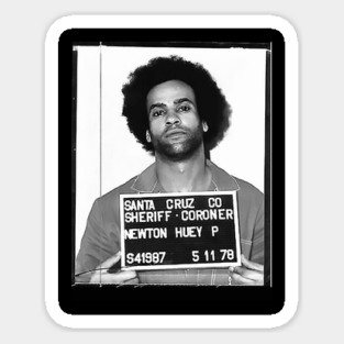 Huey Newton - MugShot Sticker
