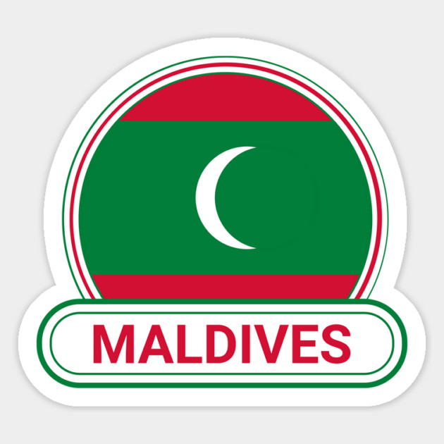 Maldives Country Badge - Maldives Flag Magnet by Yesteeyear