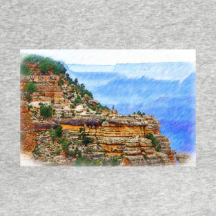 Grand Canyon Overlook Sketched T-Shirt