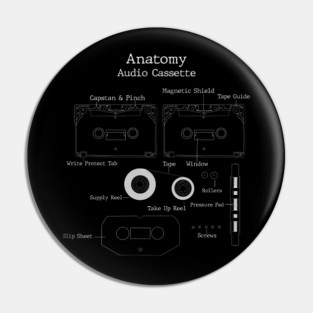 Audio Cassette Tape Anatomy Pin