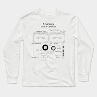 Anatomy of Audio Cassette Tape Long Sleeve T-Shirt