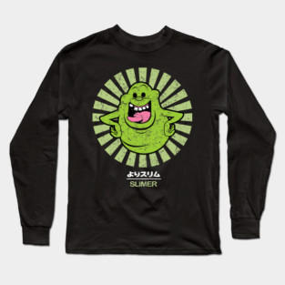 Slimer Retro Japanese Long Sleeve T-Shirt