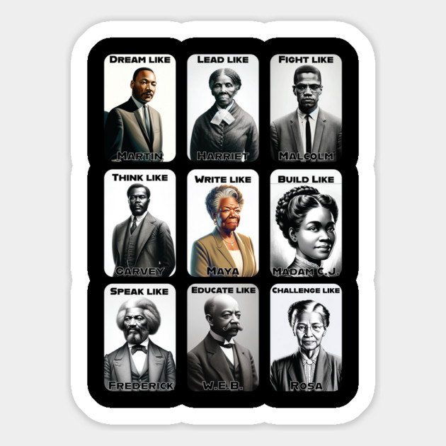 Heroes of Black History, Civil Rights Leaders Magnet by UrbanLifeApparel