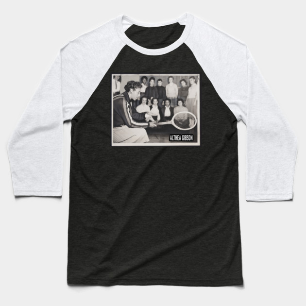 Althea Gibson 1957 Baseball T-Shirt by UrbanLifeApparel