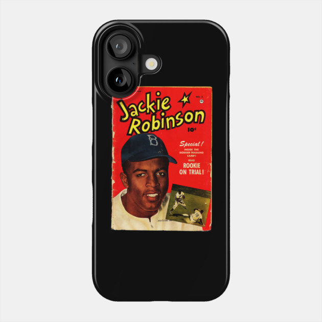 Front cover of Jackie Robinson comic book Phone Case by UrbanLifeApparel